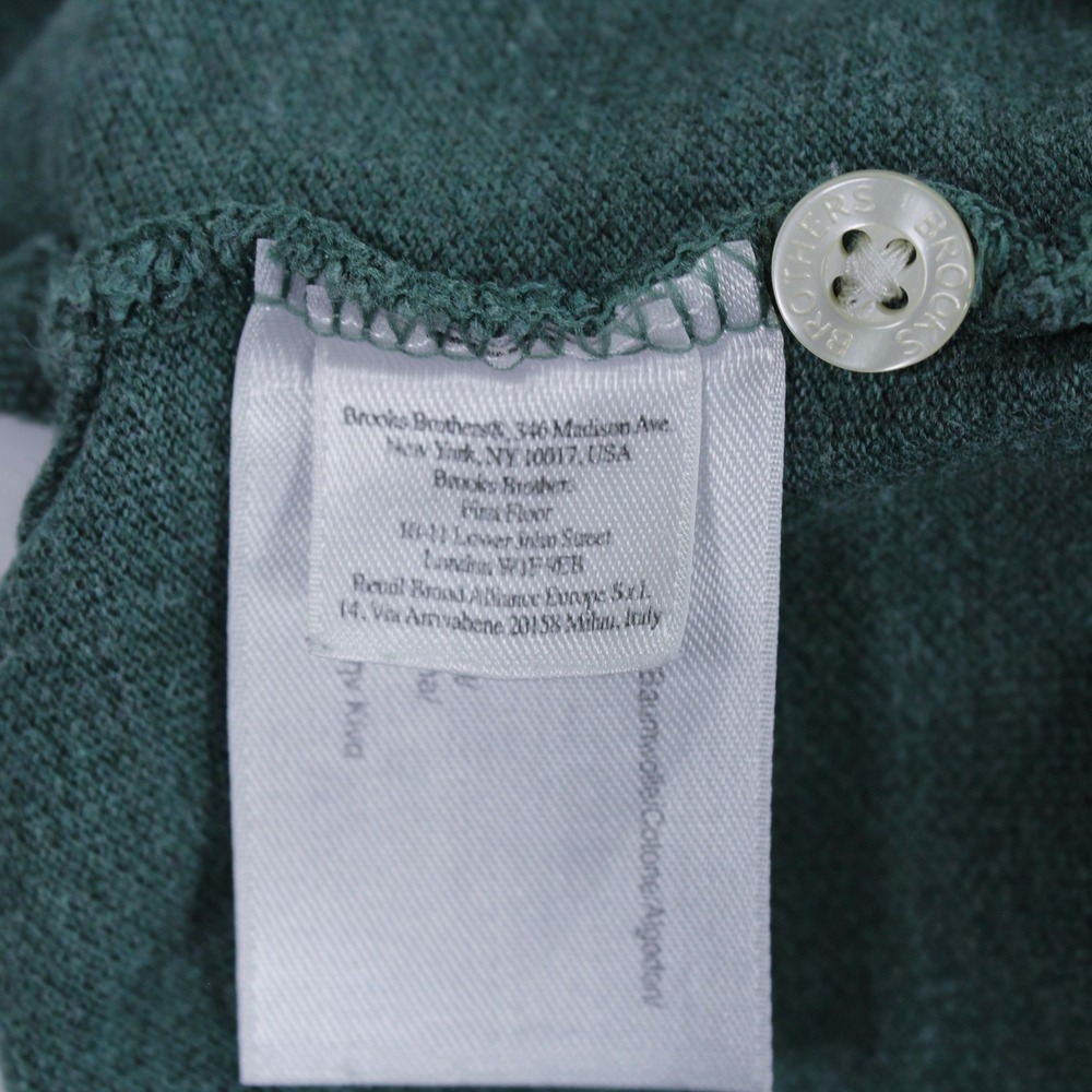 Brooks Brothers Performance Polo Shirt Green Men's Size L Original Fit Cotton - Picture 5 of 7
